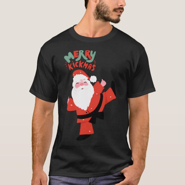 Merry Kickmas T Shirt (Framsida)