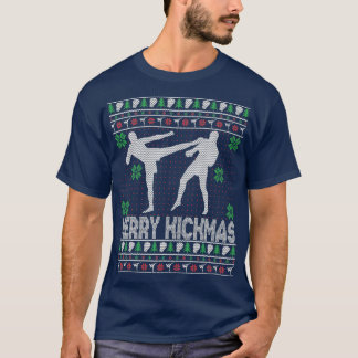 Merry Kickmas Taekwondo Funny jul T Shirt