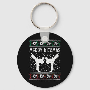 Merry Kickmas Ugly jul Karate Jiu Jitsu Mart Nyckelring