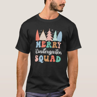 Merry Kindergarten Squad Teacher Kinder Crew Chris T Shirt