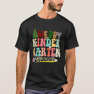 Merry Kindergarten Teacher Julafton Träd Buffalo P T Shirt