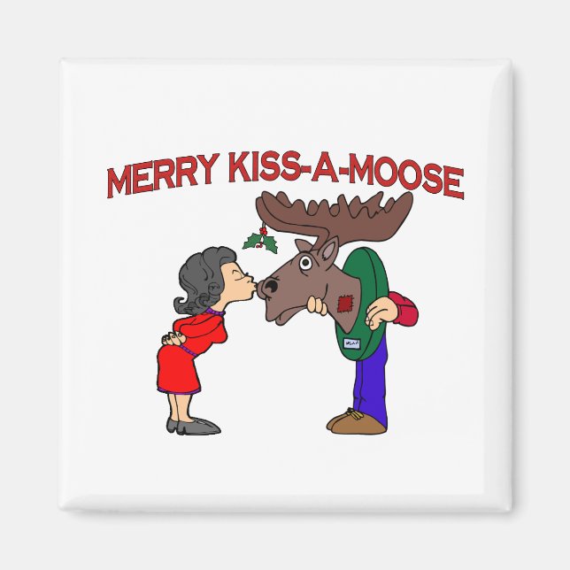 Merry Kiss A Moose Magnet (Framsidan)