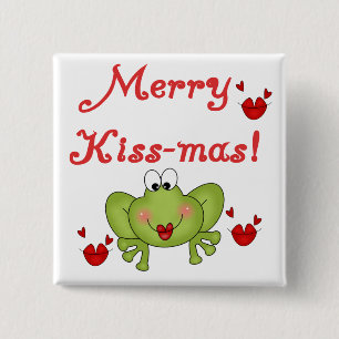 Merry Kiss-Mas Tshirts och Gifts Knapp