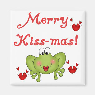 Merry Kiss-Mas Tshirts och Gifts Magnet