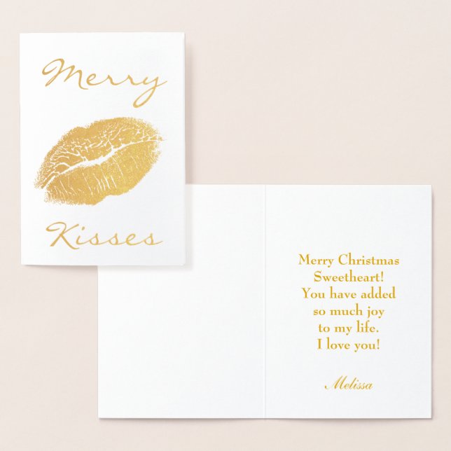 Merry Kisses Folierat Kort (Display)