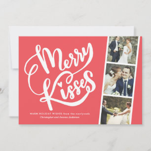 Merry Kisses Newlyged jul Tack Julkort