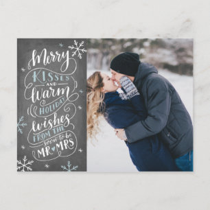 Merry Kisses Warm Önskemål sparar datumfoto Meddelande Vykort