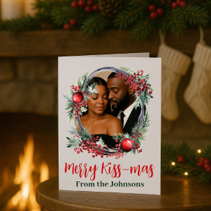 Merry Kissmas min romantiska jul i kärlek Helgkort