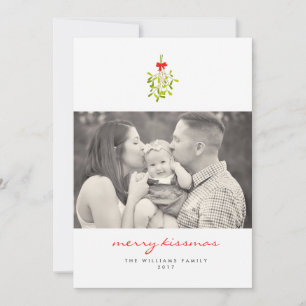 Merry Kissmas Mistletoe julkort