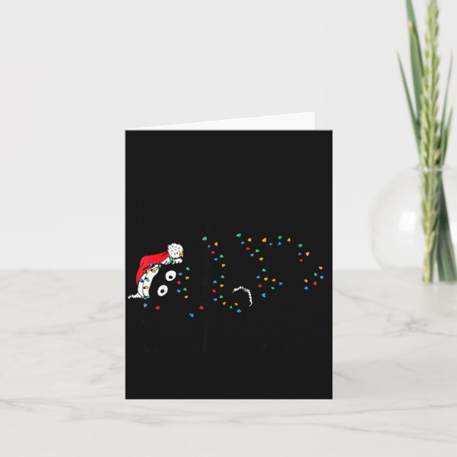 Merry Kissmy Angry Cat Christmas Funny Sarcastic H Kort (Framsida)