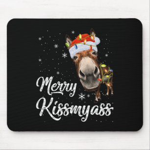 Merry Kissmy Donkey Sarcastic Julafton Funny Pajam Musmatta