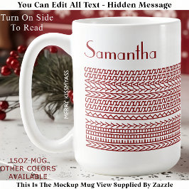 Merry Kissmyass & Custom Name Hidden Message 150R Kaffemugg