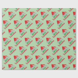 Merry Kissmyass Funny Christmas Wrapping Paper Presentpapper