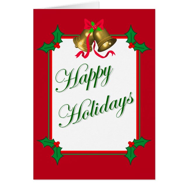 Merry Klockor Hälsningskort (Framsidan)