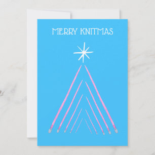 Merry Knitmas Turcos Mid Century Retro Julkort