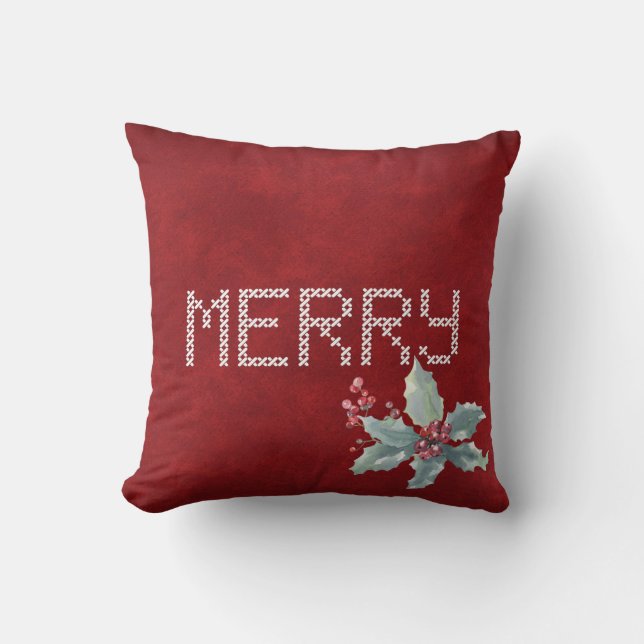Merry Kor Stitching och Berries Kudde (Framsida)