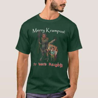 Merry Krampus 👹 din var en stygg 🎄 T Shirt