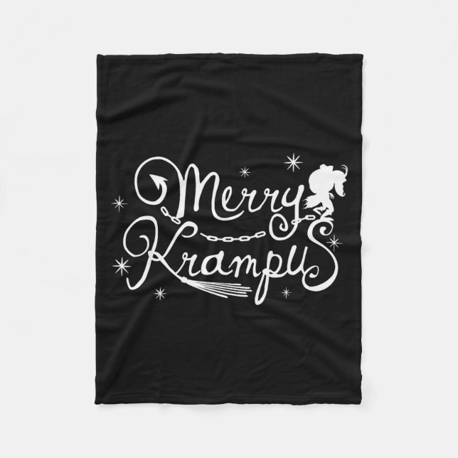 Merry Krampus German Folklore Christmas For Krampu Fleecefilt (Framsidan)