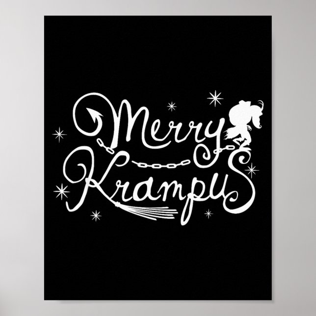 Merry Krampus German Folklore Christmas For Krampu Poster (Framsidan)
