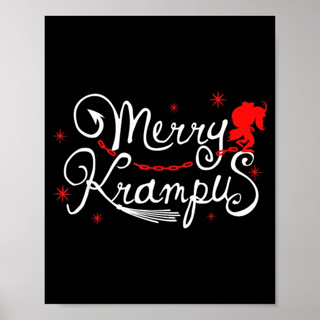 Merry Krampus German Folklore Christmas For Krampu Poster (Framsidan)