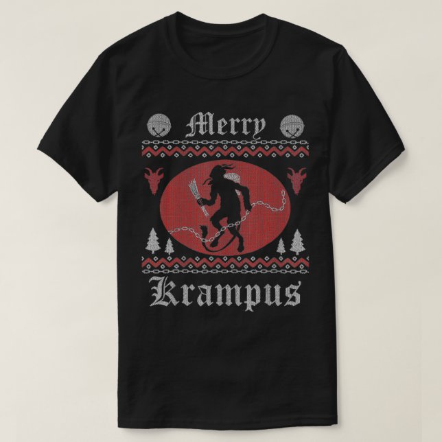 Merry Krampus Horror jul Evil Pajama Evil P T Shirt (Design framsida)