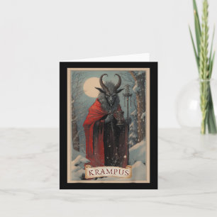 Merry Krampus Horror jul Ugly Sweater Evil P Kort