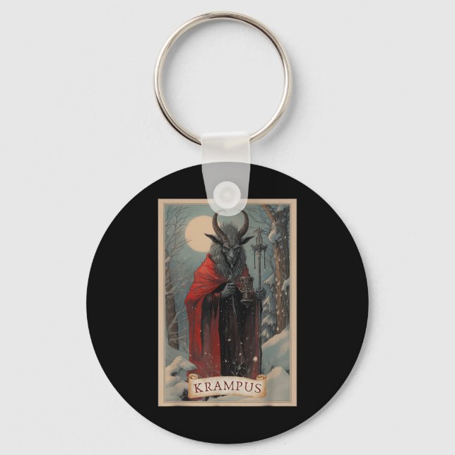 Merry Krampus Horror jul Ugly Sweater Evil P Nyckelring (Framsida)