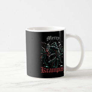 Merry Krampus jul Julafton Horror Ugly Evil Paj Kaffemugg