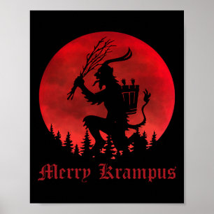 Merry Krampus jul Julafton Horror Ugly Sweater E Poster