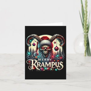 Merry Krampus jul Krampus kommer att äga rum Kort
