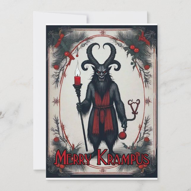 Merry Krampus Julkort (Framsida)