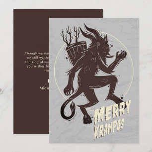 Merry Krampus julkort Helgdag Card