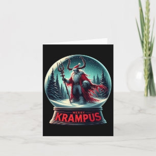 Merry Krampus Krampus kommer till Town Julafton Ho Kort
