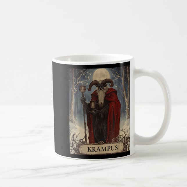 Merry Krampus Pajama Funny Christmas Horror Ugly S Kaffemugg (Höger)