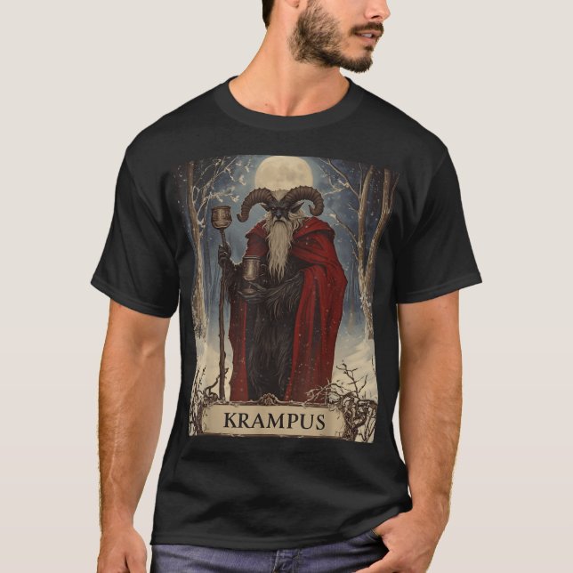 Merry Krampus Pajama Funny Christmas Horror Ugly S T Shirt (Framsida)