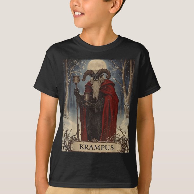 Merry Krampus Pajama Funny Christmas Horror Ugly S T Shirt (Framsida)