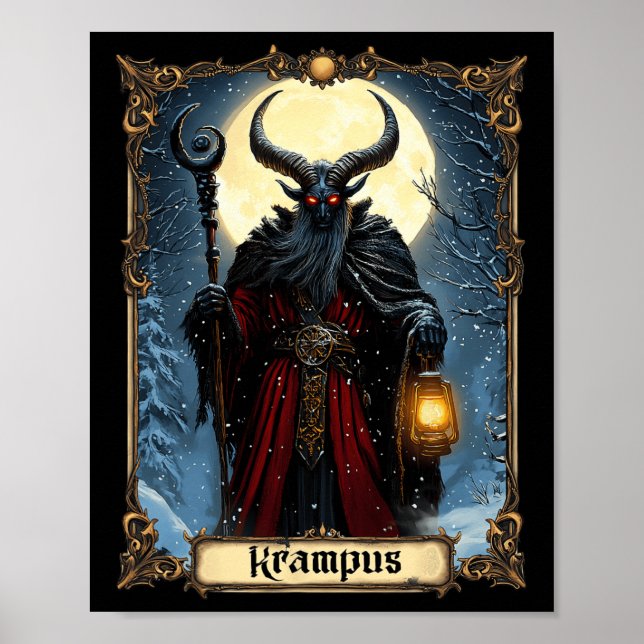 Merry Krampus Tarot Card julfasor Ugly Swe Poster (Framsidan)