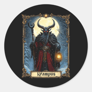 Merry Krampus Tarot Card julfasor Ugly Swe Runt Klistermärke