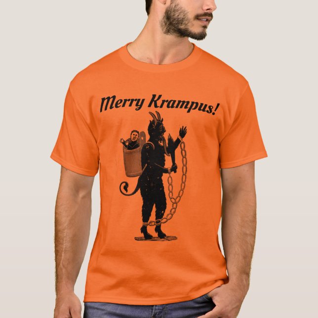 Merry Krampus! Tee. Funny jul T-Shirt (Framsida)