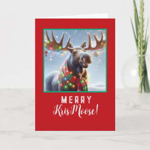 Merry KrisMoose - Moose med prydnadsämnen Helgkort