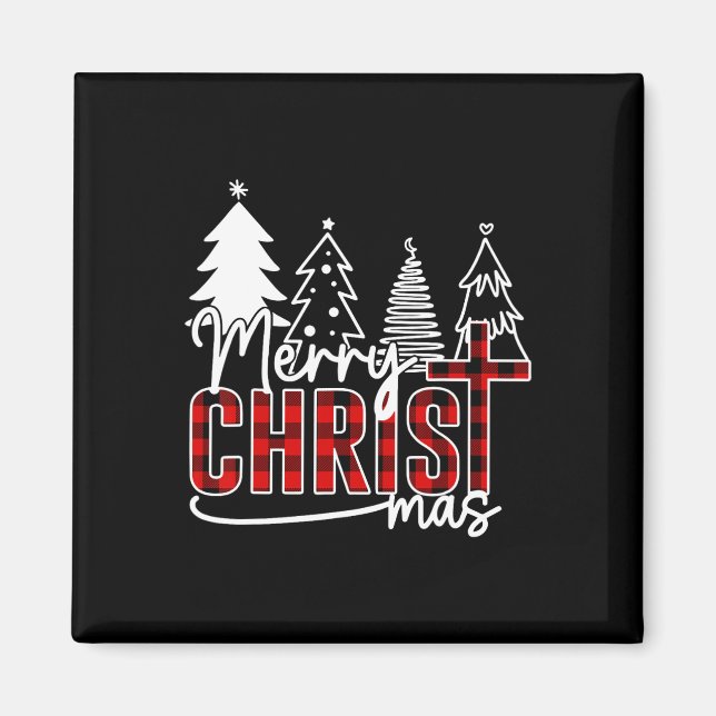 Merry Kristus Mas Christian Jesus jul Pjs Xma Magnet (Framsidan)