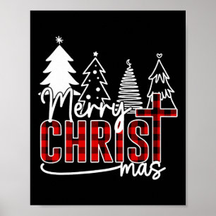 Merry Kristus Mas Christian Jesus jul Pjs Xma Poster