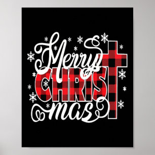Merry Kristus Mas Christian Jesus jul Pjs Xma Poster