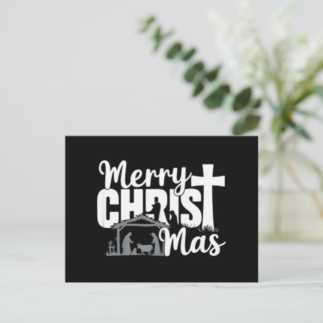 Merry Kristus Mas Christian Jul Jesus Familj Helg Vykort (Stående Fram)