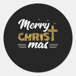 Merry Kristus Mas Funny julfamilj Matching G Runt Klistermärke