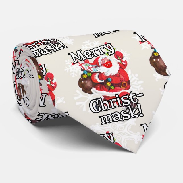 Merry Kristus-mask, lustigt jultomte 2020 Slips (Rullad)