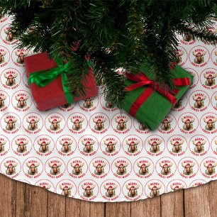 Merry Kristus-moose Funny jul Moose Julgransmatta Borstad Polyester