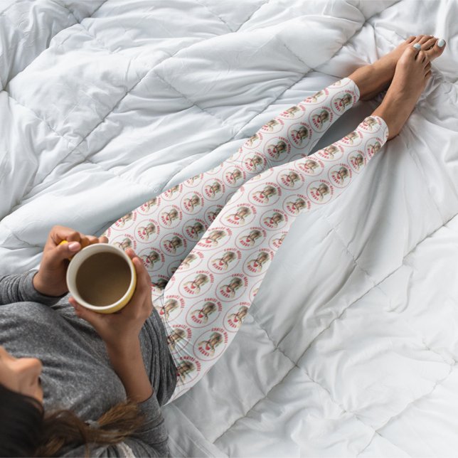 Merry Kristus-moose Funny jul Moose Leggings (Skapare uppladdad)