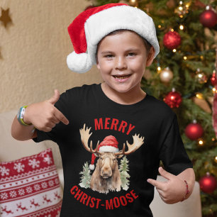 Merry Kristus-moose Funny jul Moose T Shirt