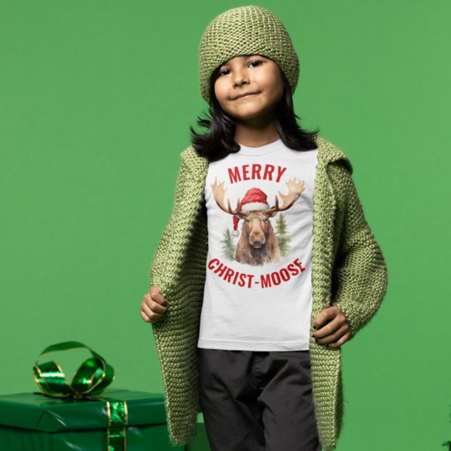 Merry Kristus-moose Funny jul Moose T Shirt (Skapare uppladdad)